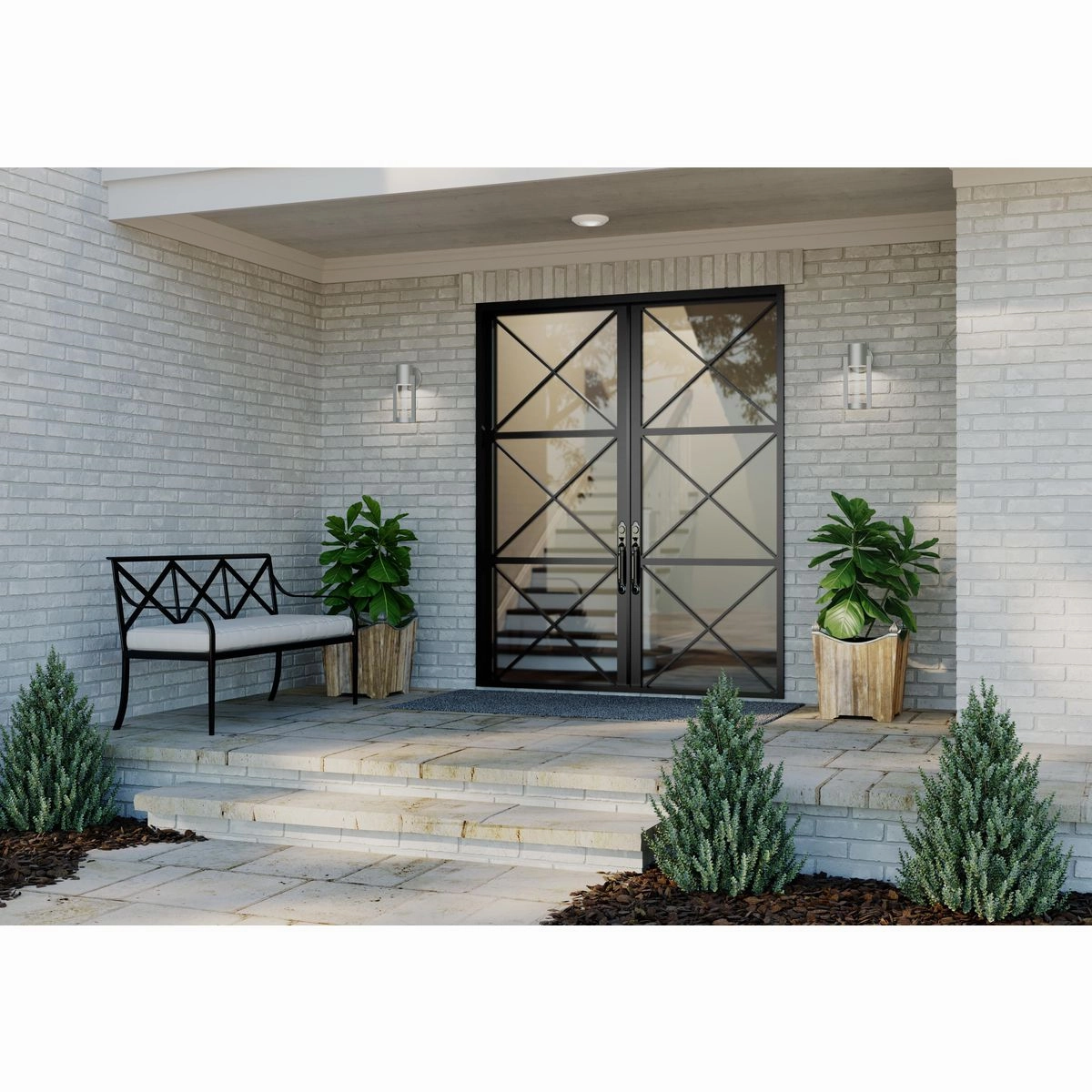 Z-1030 Led LED Wall Lantern Metallic Gray