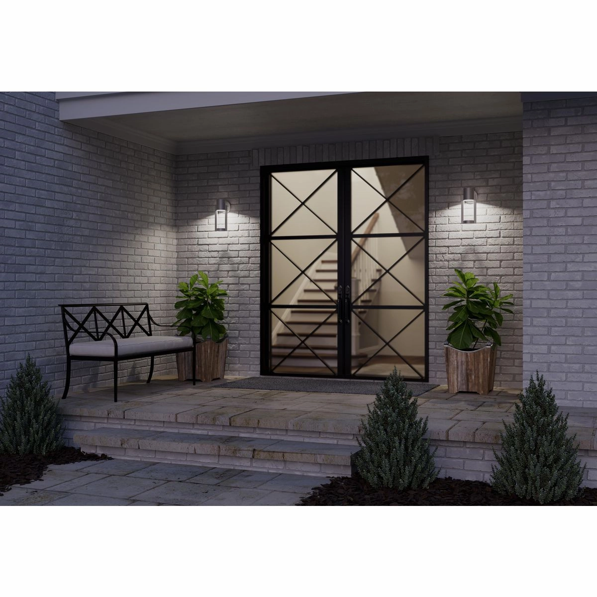 Z-1030 Led LED Wall Lantern Metallic Gray