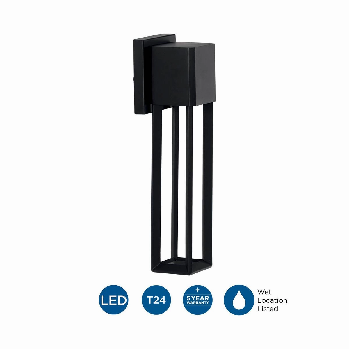 Z-1090 Led LED Wall Lantern Black