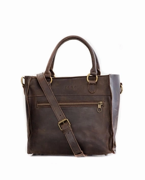 Zemp Bastille Grab And Go Handbag | Waxy Brown Special Savings Today