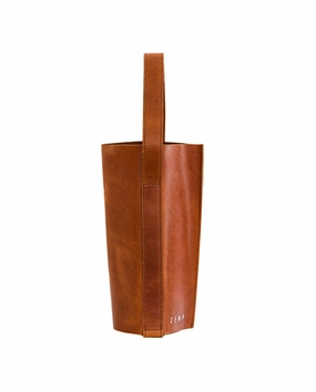 Perfect Gift Sale Mega Discount Today Zemp Picnic 1 Leather Wine Carrier | Chestnut