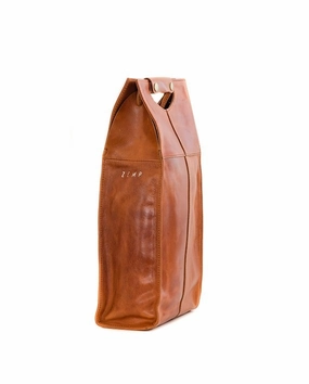 Shop Hot Picks Hot Sale Today Zemp Pinotage 2 Leather Wine Carrier | Chestnut