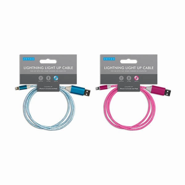 Shop Grab Offer Zenso Lightning Light Up Cable Iphone 1M