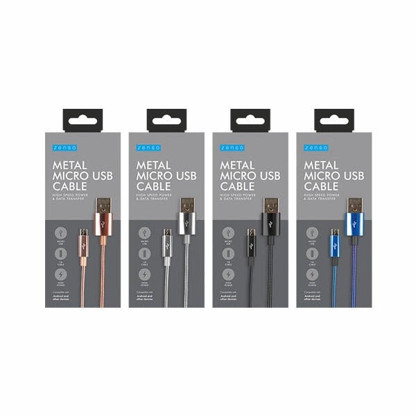 Mega Discount Event Clearance Event Alert Zenso Metal Micro Usb Cable Android