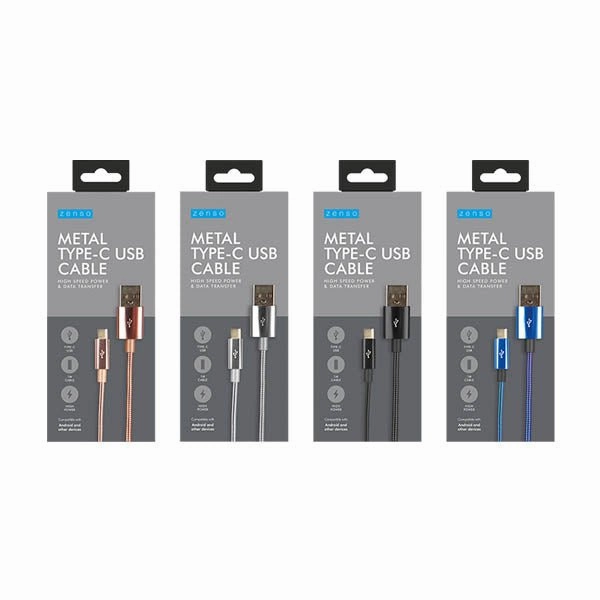 Hot Picks Today Zenso Metal Type C Usb Cable Android