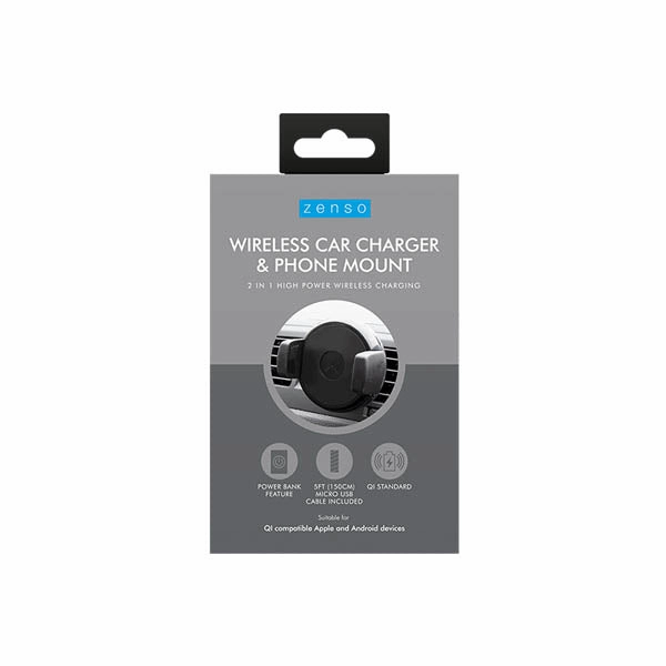 Zenso Wireless Car Charger & Phone Mount Mega Discount Event