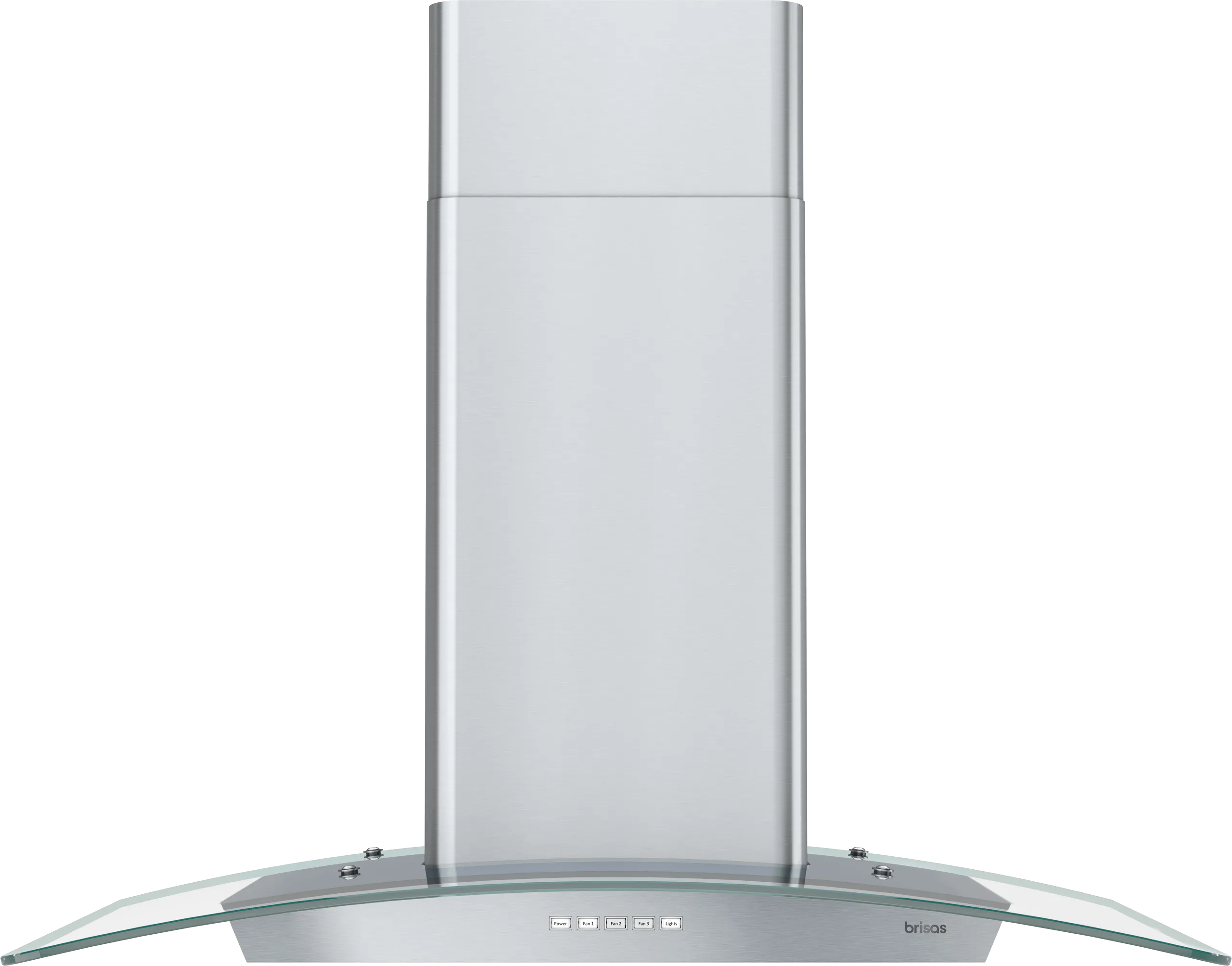 Zephyr BMIE30DG Brisas Curved Glass Wall, 30" G, Act, Led