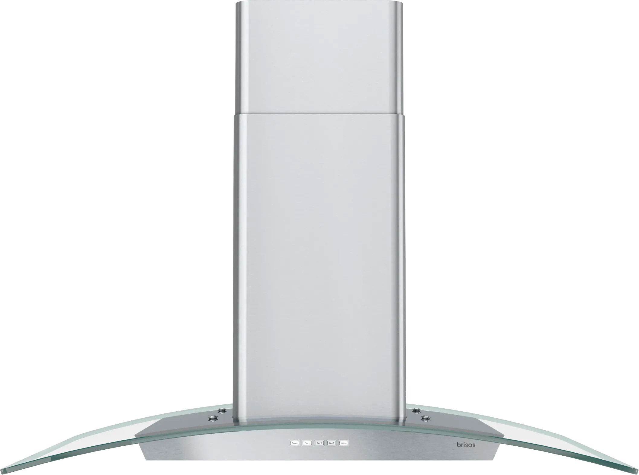 Zephyr BMLE36CG Brisas Curved Glass Island, 36" G, Act, Led