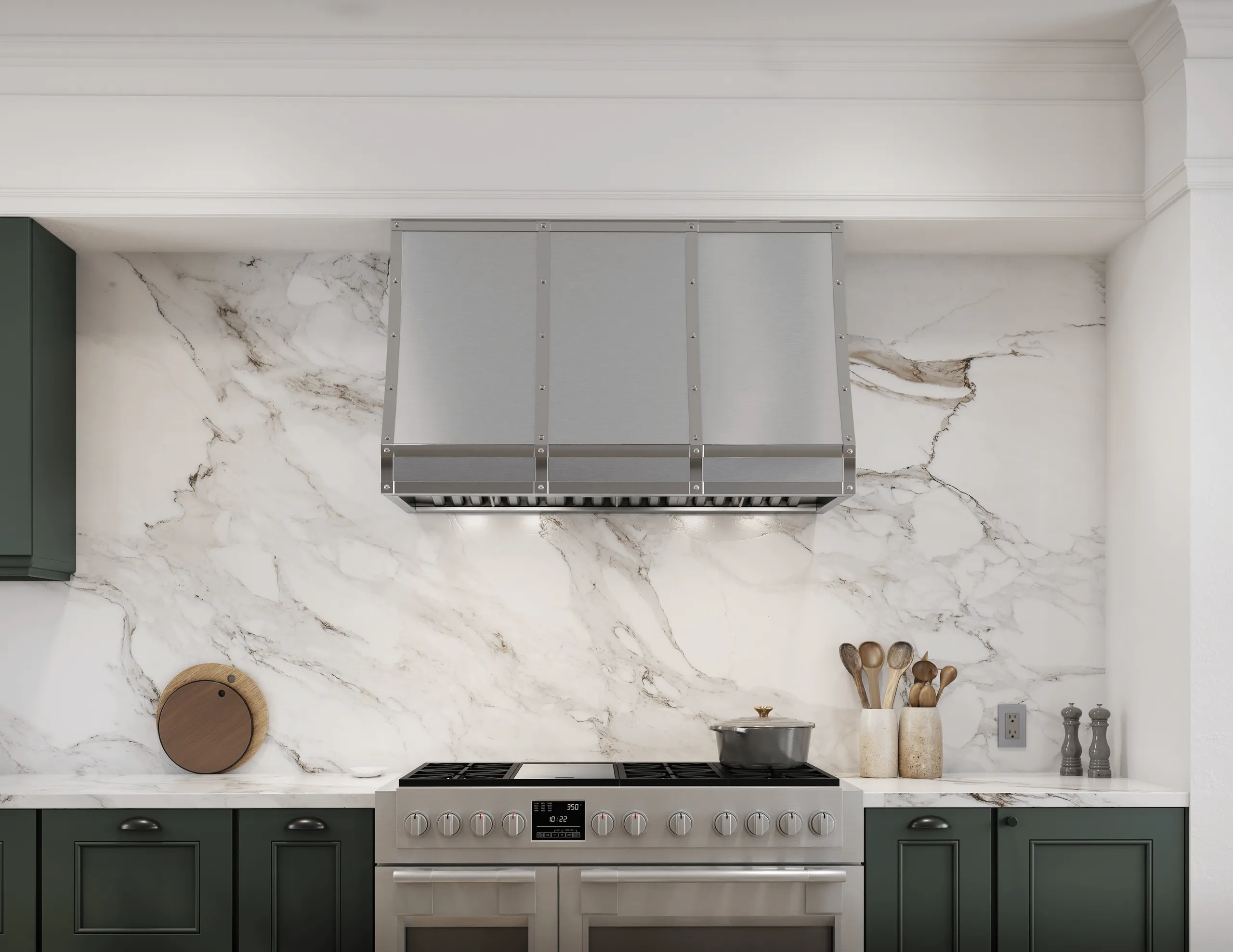 Zephyr CHFT36ASX Forte Wall Custom Hood, 36In, Ss, Body Only Insert Sold Separately