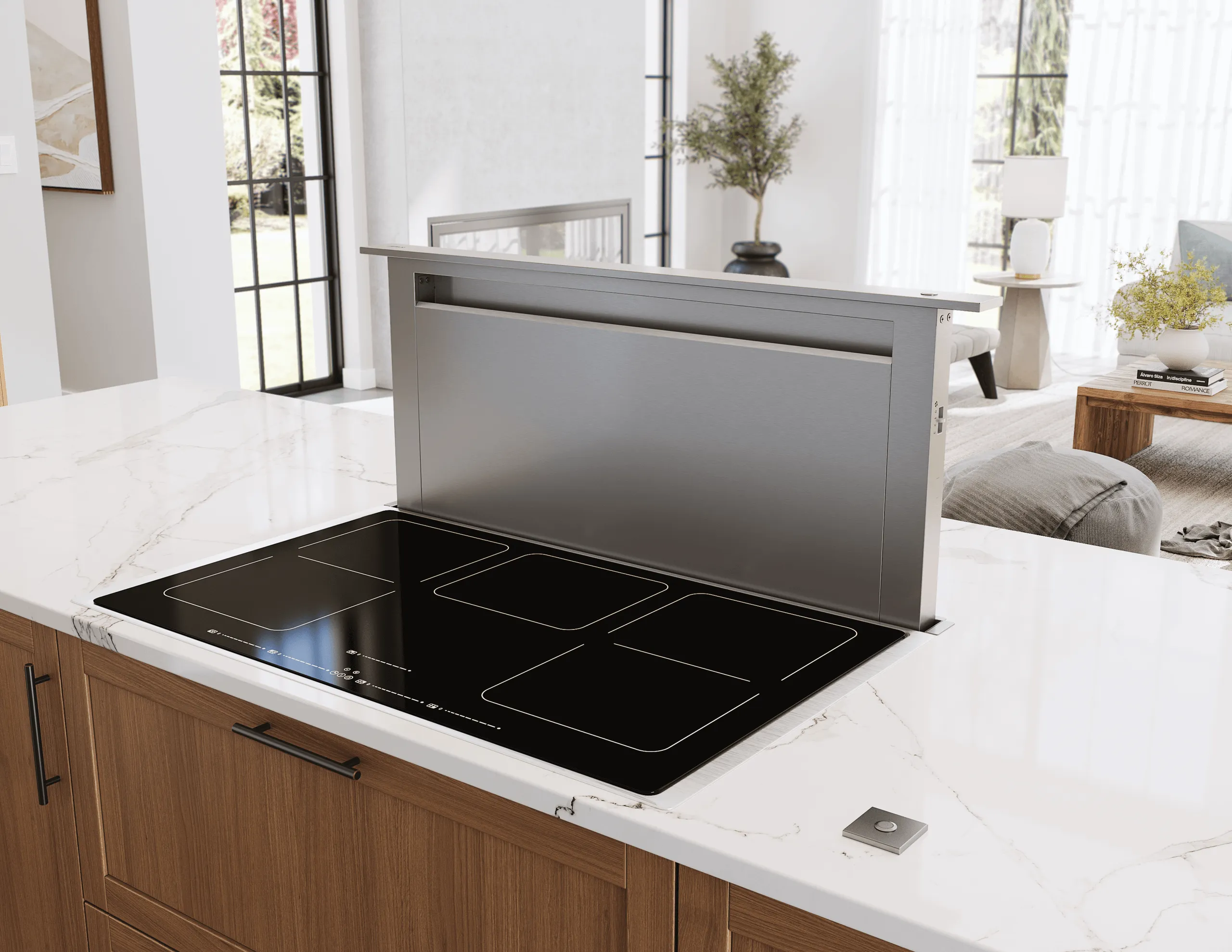 Zephyr ZTVE30AS Treviso Downdraft, 14" Rise, 30" Width, Ss, 600 Cfm