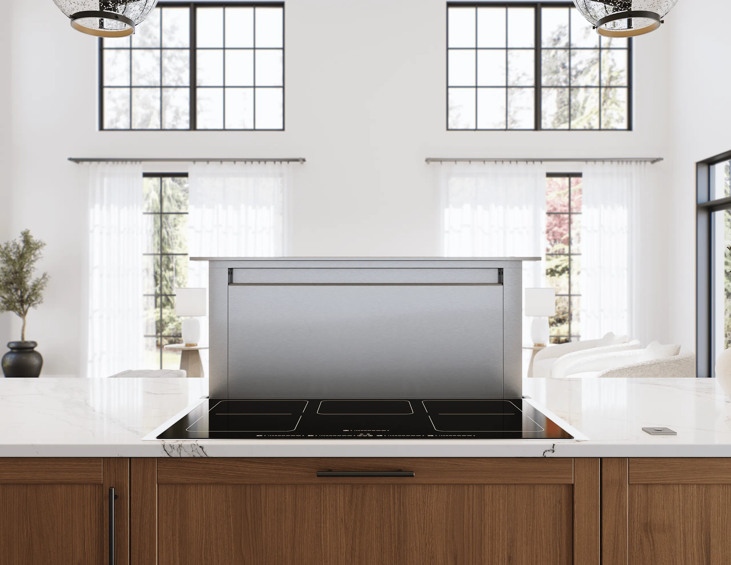 Zephyr ZTVE30AS Treviso Downdraft, 14" Rise, 30" Width, Ss, 600 Cfm