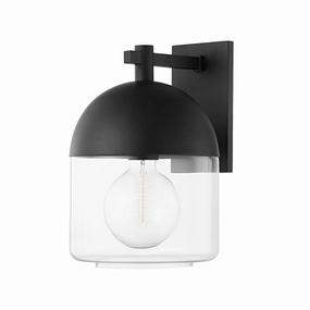 Zephyr One Light Outdoor Wall Sconce Textured BlackOutdoor wall sconces with motion sensor