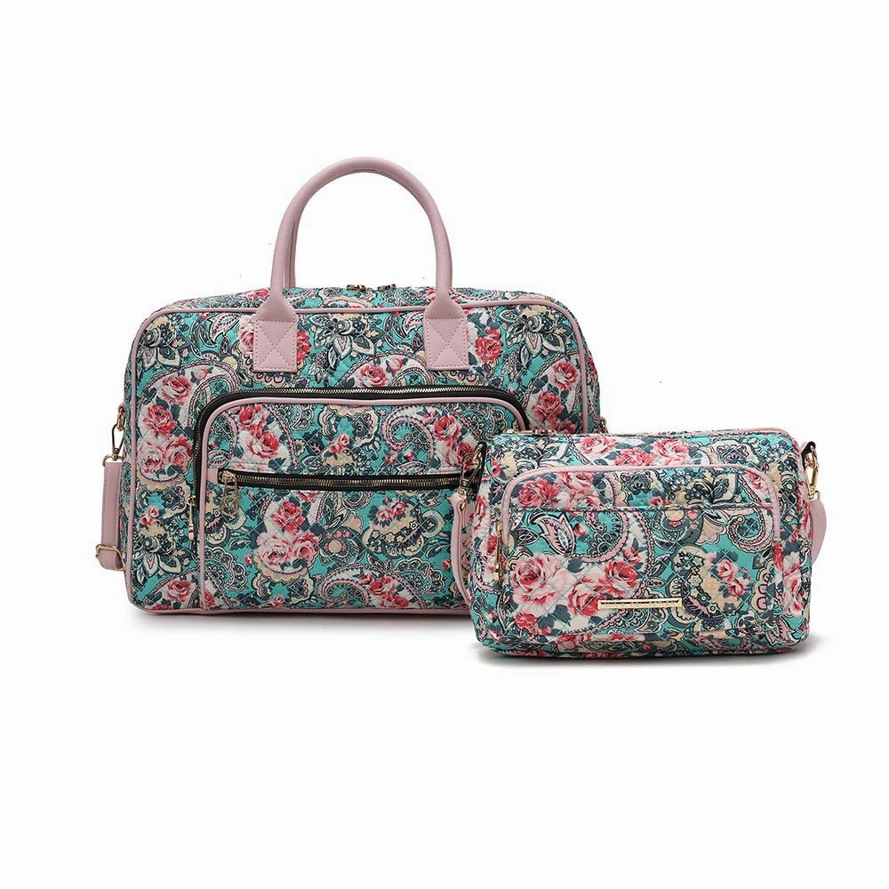 Zoe Quilted Cotton Women'S Duffle And Crossbody Bag By Mia K Trending Now Discount